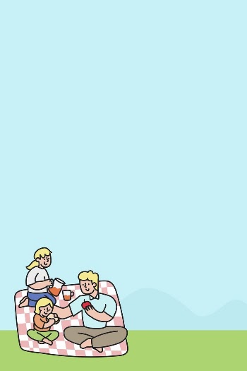 Cute blue background, family picnic | Free Photo - rawpixel