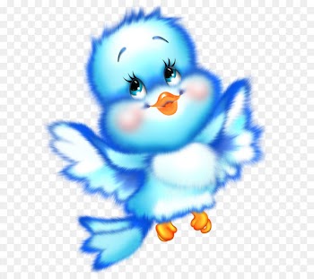 Cute Blue Bird Cartoon Free Clipart 
