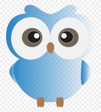 Cute Blue Owl Clipart - Baby Blue Owls Clip Arts