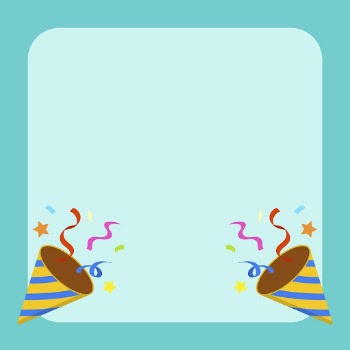 Cute blue party decoration frame | Free PSD - rawpixel