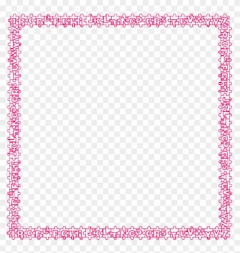Cute Bordered Paper Clipart Printing And Writing Paper - Pink Glitter Frame Png