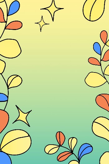Cute botanical frame, colorful leaves | Free Vector - rawpixel
