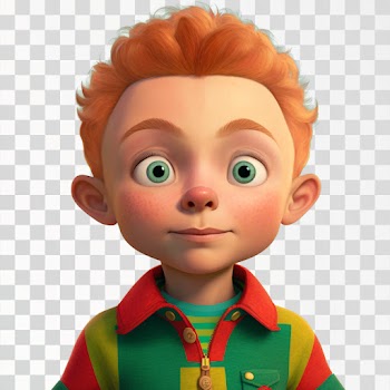 Cute boy cartoon profile picture PNG transparent