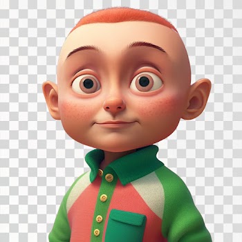 Cute boy cartoon profile picture PNG transparent