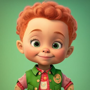 Cute boy generated by A.I, inspired by Cocomelon Characters