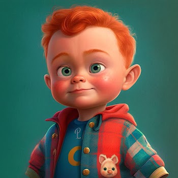 Cute boy generated by A.I, inspired by Cocomelon Characters