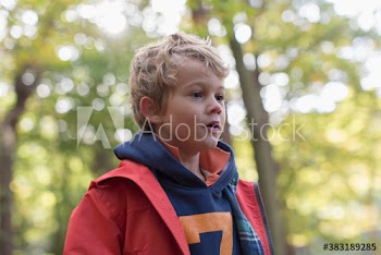 Cute boy in park