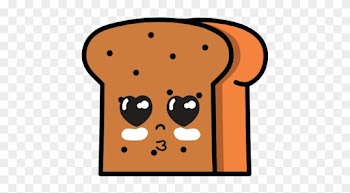 Cute Bread Slice Icon - Food