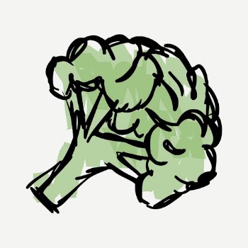 Cute broccoli doodle, food illustration | Free PSD - rawpixel