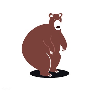 Cute brown bear cartoon illustration | Free stock vector - 476998