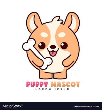 cute brown puppy is smiling and bringing a big bon