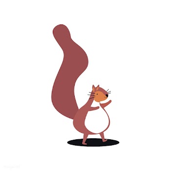 Cute brown squirrel cartoon illustration | Free stock vector - 477055