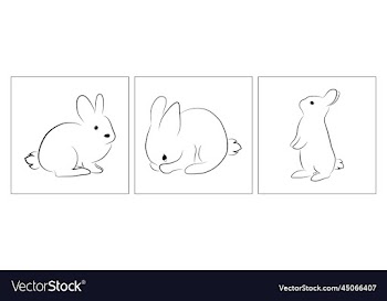 cute bunnies set