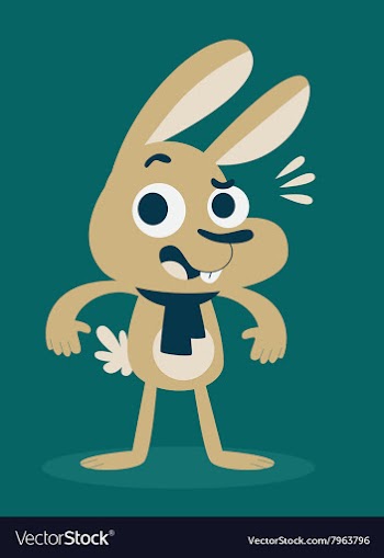 Cute Bunny Surprised vector image