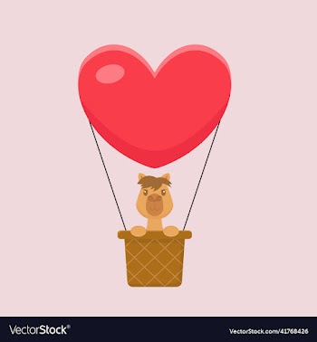 cute camel hot air balloon cartoon