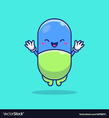 cute capsule pill medicine cartoon