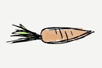 Cute carrot doodle, vegetable illustration | Free PSD - rawpixel