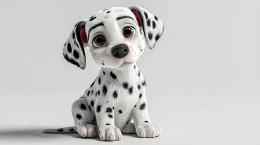 Cute Cartoon Baby Dalmatian Puppy Cute Cartoon Baby Dalmatian Puppy