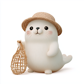 Cute Cartoon Baby Seal Mascot