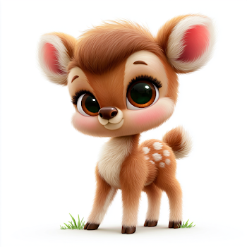 Cute Cartoon Bambi Fawn