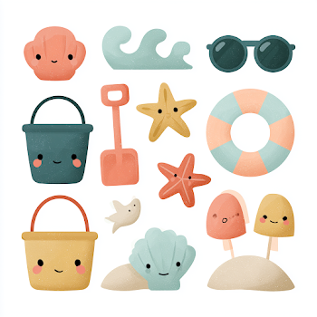 Cute Cartoon Beach Toys Set