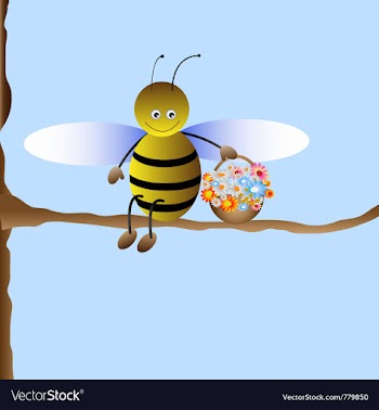  					Cute cartoon bee vector image														