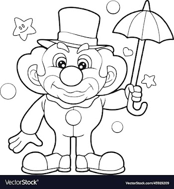 cute cartoon clown