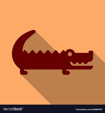 Cute cartoon crocodile in modern geometric flat vector image