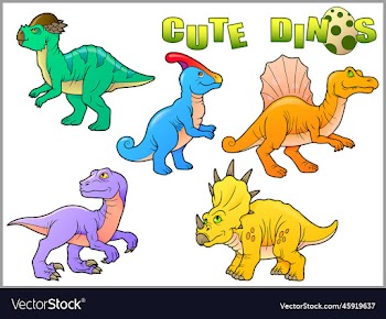 cute cartoon dinosaurs