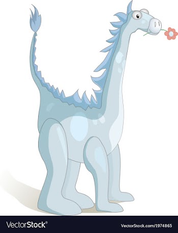  					Cute cartoon dragon vector image														