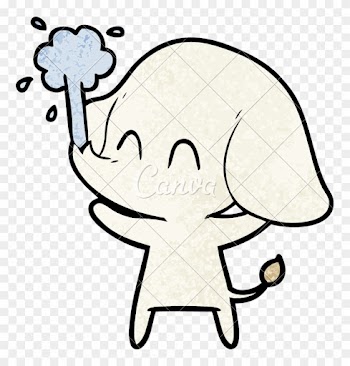 Cute Cartoon Elephant Spouting Water - Easy To Draw Arctic Wolf