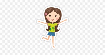 Cute Cartoon Girl Photos Mart Png - Girl Clipart Barefoot