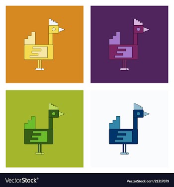 Cute cartoon hen isolated on background vector image