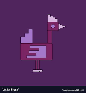 Cute cartoon hen isolated on background vector image