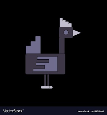 Cute cartoon hen isolated on background vector image