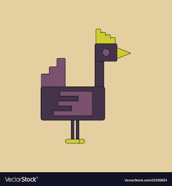Cute cartoon hen isolated on background vector image