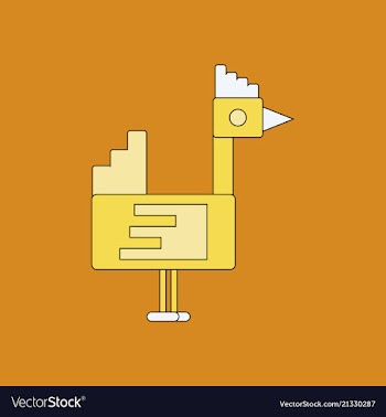 Cute cartoon hen isolated on background vector image