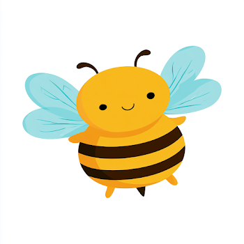 Cute Cartoon Honeybee Character