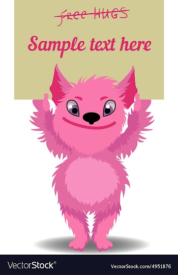 Cute cartoon monster vector image