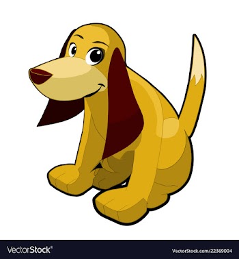 Cute cartoon puppy 2d character vector image