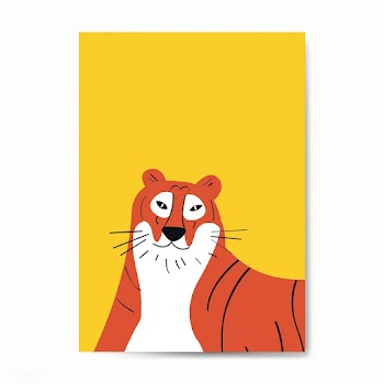 Cute cartoon tiger vector graphics | Free stock vector - 477114