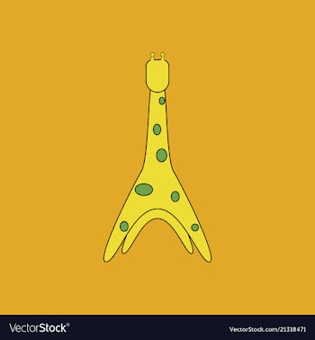 Cute cartoon trendy design little giraffe with vector image