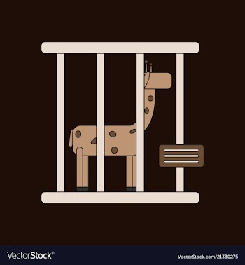 Cute cartoon trendy design little giraffe with vector image