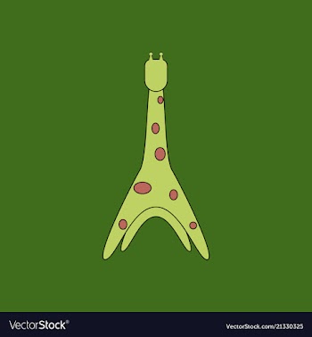 Cute cartoon trendy design little giraffe with vector image