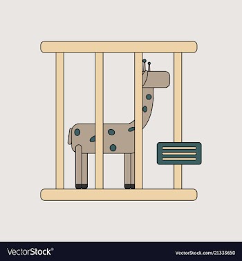 Cute cartoon trendy design little giraffe with vector image