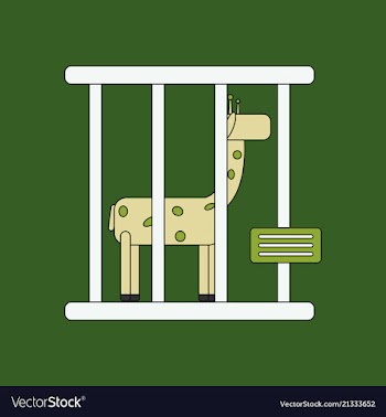 Cute cartoon trendy design little giraffe with vector image