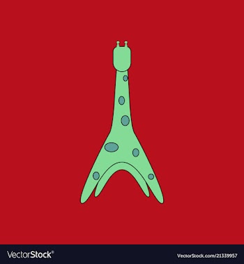Cute cartoon trendy design little giraffe with vector image