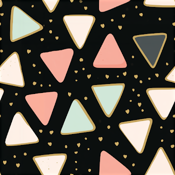 Cute Cartoon Triangle Pattern in Soft Pastels