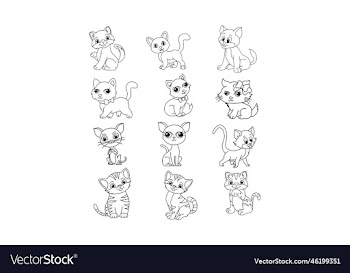 cute cat cartoon characters