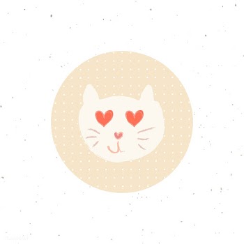 Cute cat story highlights icon for social media vector | Free  vector - 2265079